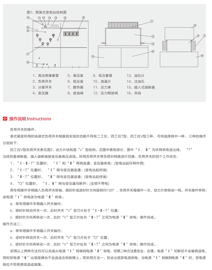 ZBM预装式变电站(美式箱变)性能参数3