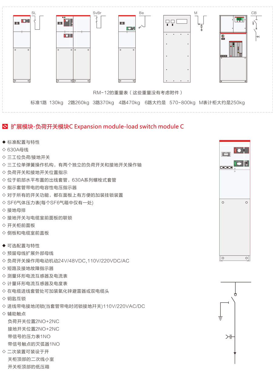 SRM全密封全绝缘充气柜标准扩展模块